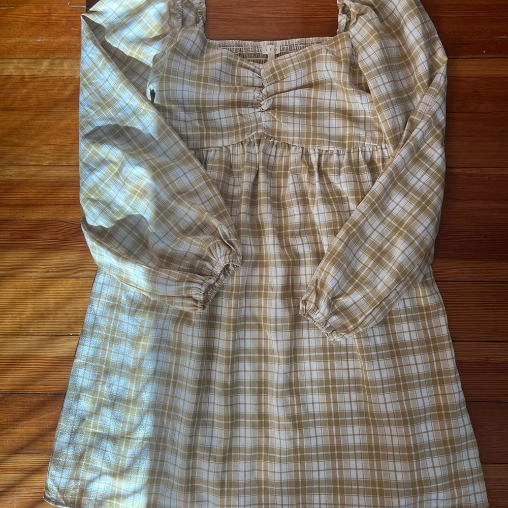 Promesa baby doll plaid dress